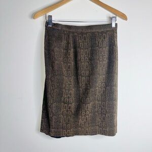 Vintage Emanuel Ungaro Python Print Skirt